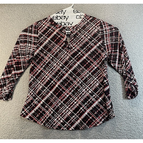 cure Tops - CURE Long Sleeve Top Shirt Women's Size Large Black & White Casual